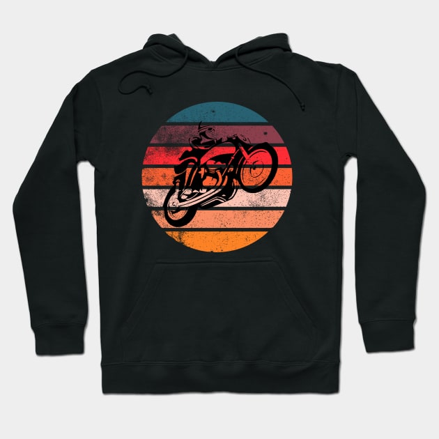 Retro Sun Bike Ride Hoodie by ElevateElegance